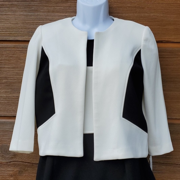 NEW 2 Piece Studio One Black & White Dress & Coat - Picture 2 of 15